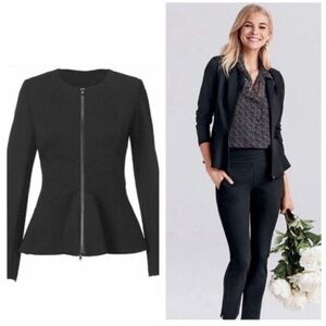 Cabi Criss Cross Blazer 5850 Large Career Office Black Zipper Front